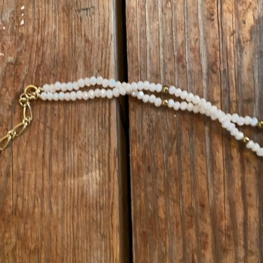 Anthropologie Rush  Raffia Bibb Necklace